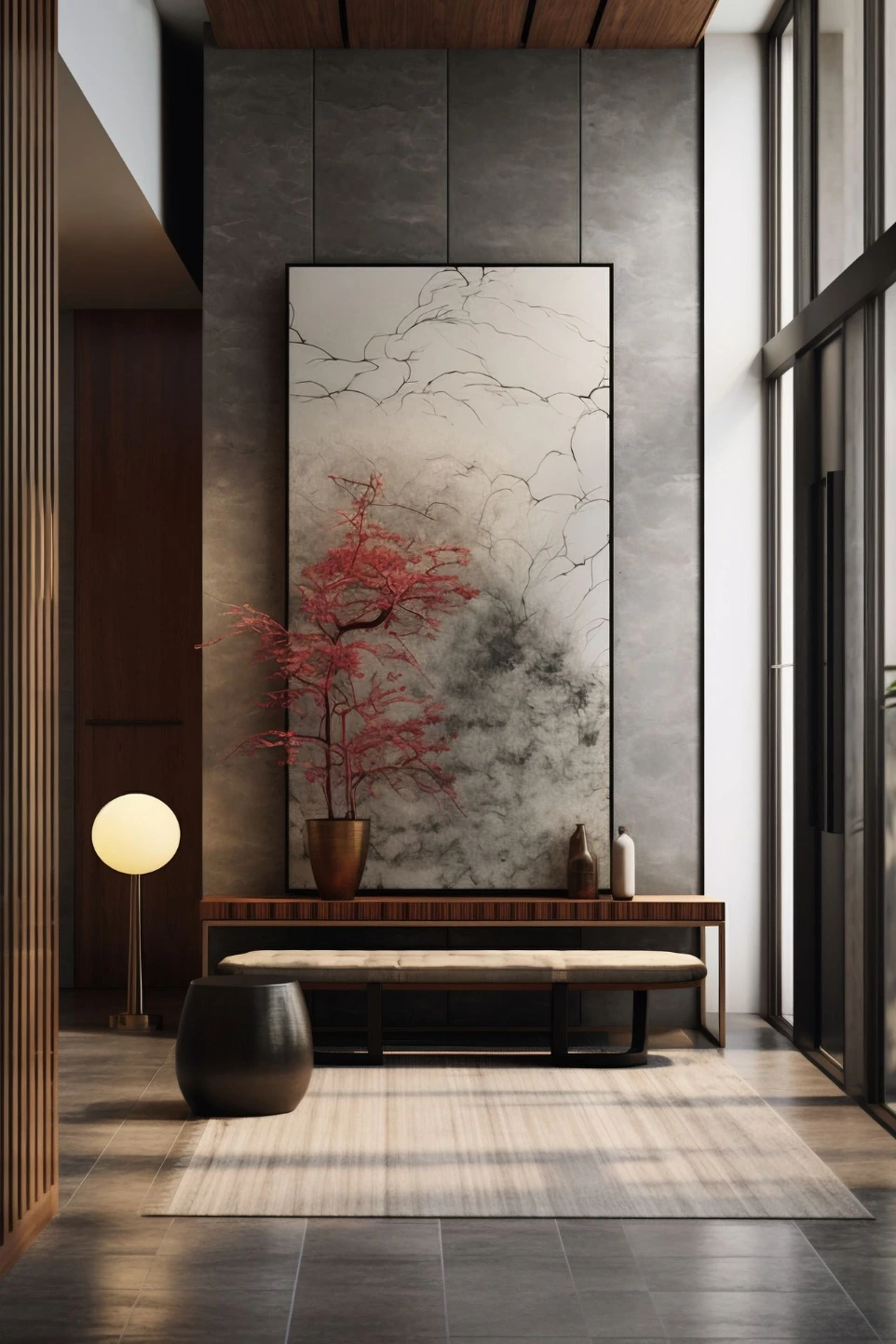 Rendered 3d wall elevation